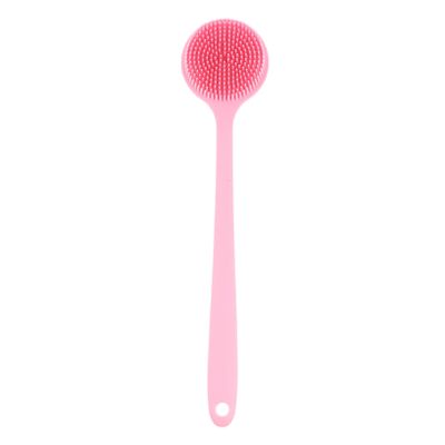 Silicone Back Brush with Long Handle for Adults, Pink