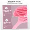 Silicone Back Brush with Long Handle for Adults, Pink view 3