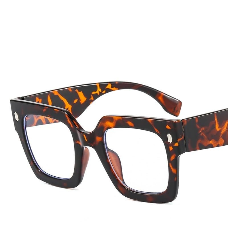 PARWANA Large Square Reading Glasses, Anti-Blue-Light Computer Readers, Bean Curd, +3.00