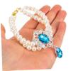 Minkissy Imitation Pearl Collar for Pets, Adjustable Collar for Small Animals, Decorative Cat Collar view 4