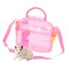 minkissy 1-Set Small Animal Carrier Bag, Hamster Transport Carrier with Food and Water Containers and Bathtub for Travel, Hiking, and Outings view 4