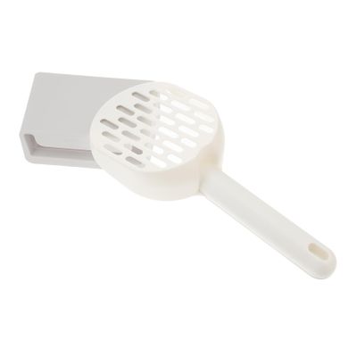 minkissy Cat Litter Scoop and Holder Set, ABS, White