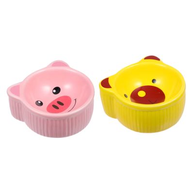 FRCOLOR 2-Piece Ceramic Pet Bowl Set