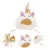 minkissy Adorable Unicorn Sleeping Nest for Small Animals, Warming Pet Bed for Hamsters, Rabbits, and Squirrels, White, Cozy Pet Bed for Winter and Travel view 2