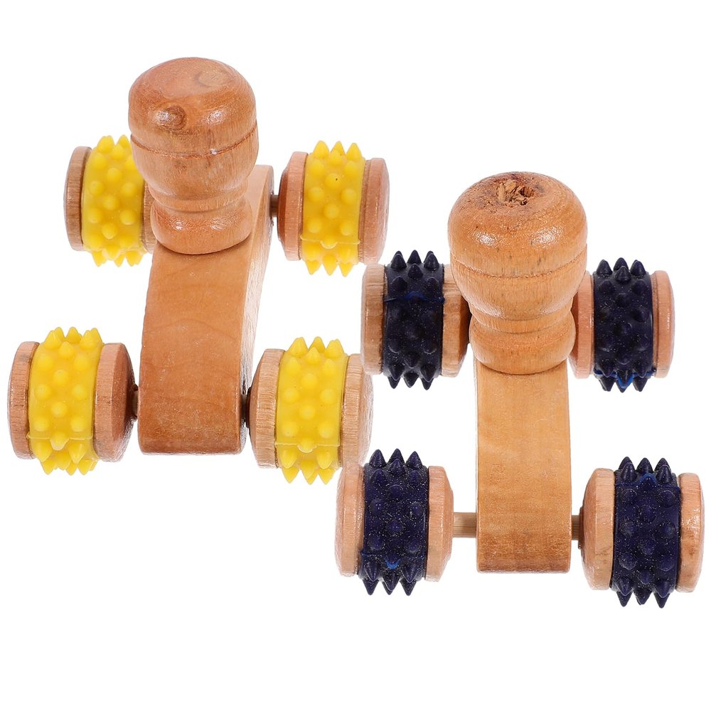 minkissy 1 Pair Training Device for Parrots Toy Wooden Roller Skating Mini