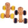 minkissy 1 Pair Training Device for Parrots Toy Wooden Roller Skating Mini view 1