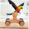 minkissy 1 Pair Training Device for Parrots Toy Wooden Roller Skating Mini view 4