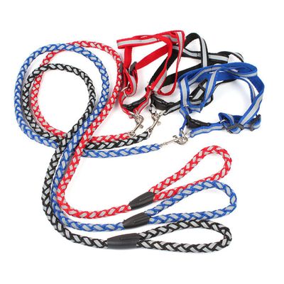 Minkissy Adjustable Dog Harness with Reflective Leash for Puppies and Cats - Red