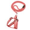 Minkissy Adjustable Dog Harness with Reflective Leash for Puppies and Cats - Red view 3