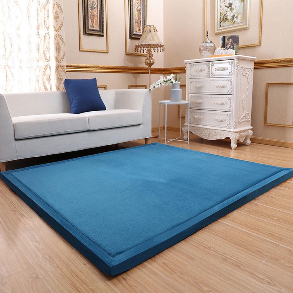 Single Tree Forest Solid-Color Rug for Kids’ Room, Crawling Mat, Yoga Mat & Exercise Pad, Royal Blue, 60 x 100 cm