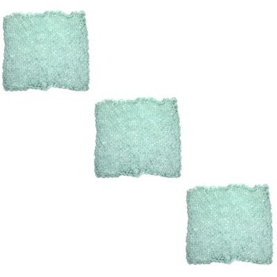 OSALADI 3-Piece Handmade Knitted Wool Blanket Set for Newborns, Light Green