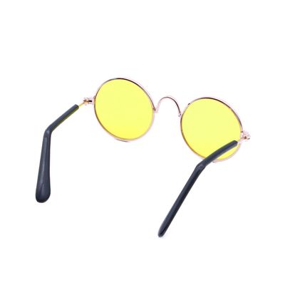 Yellow Dog Sunglasses for Small Dogs, Plastic and Metal