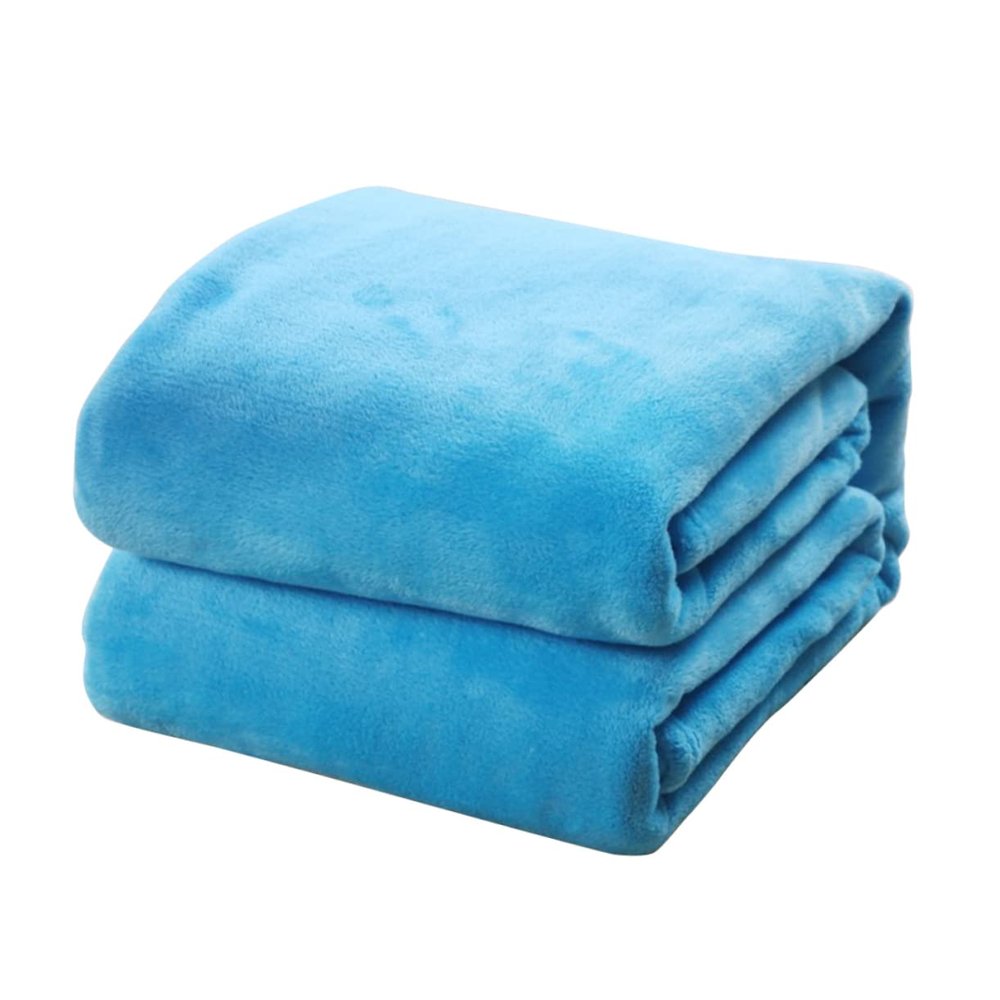 Blue Flannel Pet Blanket, Warm and Cozy, Polyester Fiber