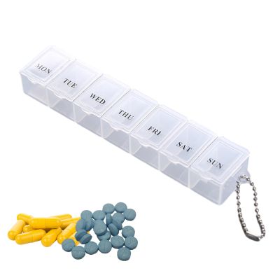 Weekly Pill Organizer, Transparent 7-Day Medication Case