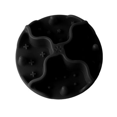 curfair Silicone Cat Feeding Mat with Smooth Edges, Slow Feeding, Suction Cup, BPA-Free, Black, Size S