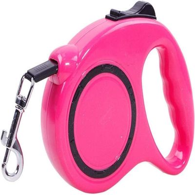 Retractable Dog Leash, 5 m, for Small and Medium Dogs, Deep Pink