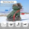 PETCUTE Dog Jacket with Harness, Waterproof Winter Coat with Reflective Trim view 4