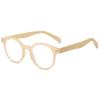 Lanomi Retro Round Reading Glasses, Brown, +1.0 view 1