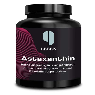9 Leben PREMIUM High-Dose Astaxanthin 180 Capsules [LAB-TESTED] - Vegan, Additive-Free - 6 mg/Capsule