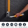70 x 50 cm Left-Hand L-Shaped Stainless Steel Grab Bar, White view 3