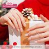 DANNI & TONI UV Gel Nail Wraps – Snowflake Dreams, Pink & White Christmas Design, 28 Stickers view 2