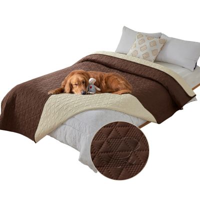 SHUOJIA Waterproof Dog Blanket for Couch, Pet Furniture Protector, 82" x 102", Dark Brown