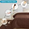 SHUOJIA Waterproof Dog Blanket for Couch, Pet Furniture Protector, 82" x 102", Dark Brown view 2