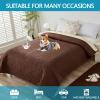 SHUOJIA Waterproof Dog Blanket for Couch, Pet Furniture Protector, 82" x 102", Dark Brown view 4