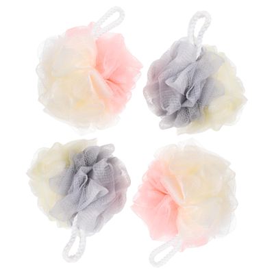 Pack of Large Two-Tone Mesh Shower Sponges