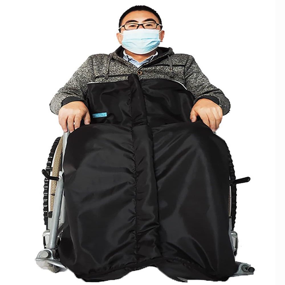 BLUEZY Wheelchair Blanket, Winter Windproof Knee Blanket and Footmuff for Adults
