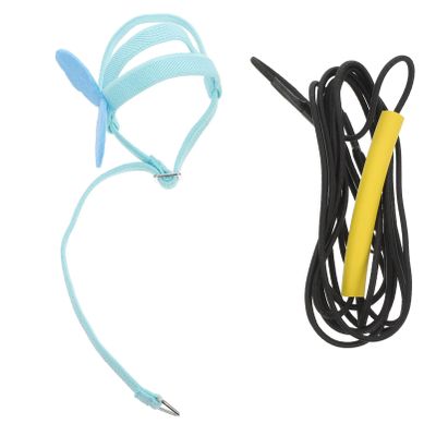 minkissy 2-Piece Adjustable Parrot Harness with Wing Leash for Safe Flying and Training, Lightweight Bird Harness for Small and Medium Parrots and Cockatiels