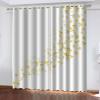MAYNUO Kids' Blackout Curtains, 3D Golden Little Star, 2 Panels, 70 x 160 cm Each, with Grommets view 1