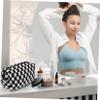 POPETPOP 3-Piece Checkered Makeup Bag Set, Large Portable Cosmetic Bags for Women and Girls view 4