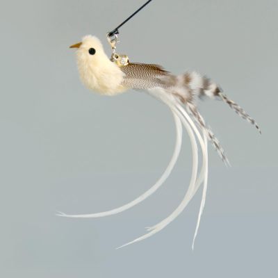 ELMAIN Hands-Free Cat Toy Wand with Feathers, Bell, and Strong Suction Cup
