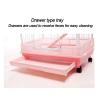 XXL Small Animal Cage with Wheels, Pink, 68 × 45 × 62 view 4