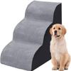 3-Step Foam Dog Stairs for Beds and Sofas, Gray, 40 x 55 x 35 cm view 2