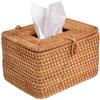 Handwoven Rattan Tissue Box Cover and Holder view 1