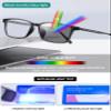 KOOSUFA Photochromic Reading Glasses, Blue-Light Filter, Rectangular TR90 Frame, Gray Lens, Light Black, +2.0 view 3