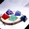 AtkitS Natural Crystal Pyramid, Healing Crystal, Rose Quartz, Chakra & Reiki Crystal, Rainbow Fluorite Home Decor (Clear Quartz) view 2