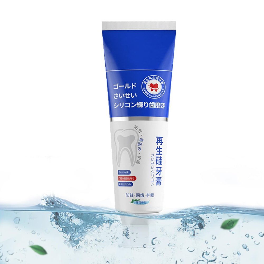 Recycled Silicone Toothpaste, 100 g, RIY Whitening Toothpaste for Stain Removal, Deep Cleaning and Care, for All Tooth Types