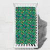 Odot Fitted Sheet for Baby Crib, Green Dinosaur Print, 33 x 75 cm view 1
