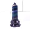 AtkitS Natural Stone Crystal Point Healing Wand with Wooden Base, 1 Pc (Elongated Stone) view 4