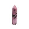 AtkitS 78 cm Natural Crystal Point Quartz Rainbow Wand, Crystal Column, Rose Quartz, Rock Mineral, Home Decor, Reiki Healing Stone (Color: Rosapyroxene) view 1