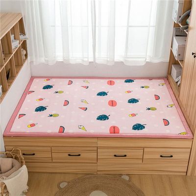 Single Tree Forest Rug for Children's Room, Crawling Mat, Yoga Mat and Exercise Pad, Watermelon Pineapple, 80 x 160 cm