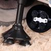 Non-Slip Quad Cane for Seniors, Adjustable Aluminum Walking Cane with Armrests, Black/Blue/Orange view 3