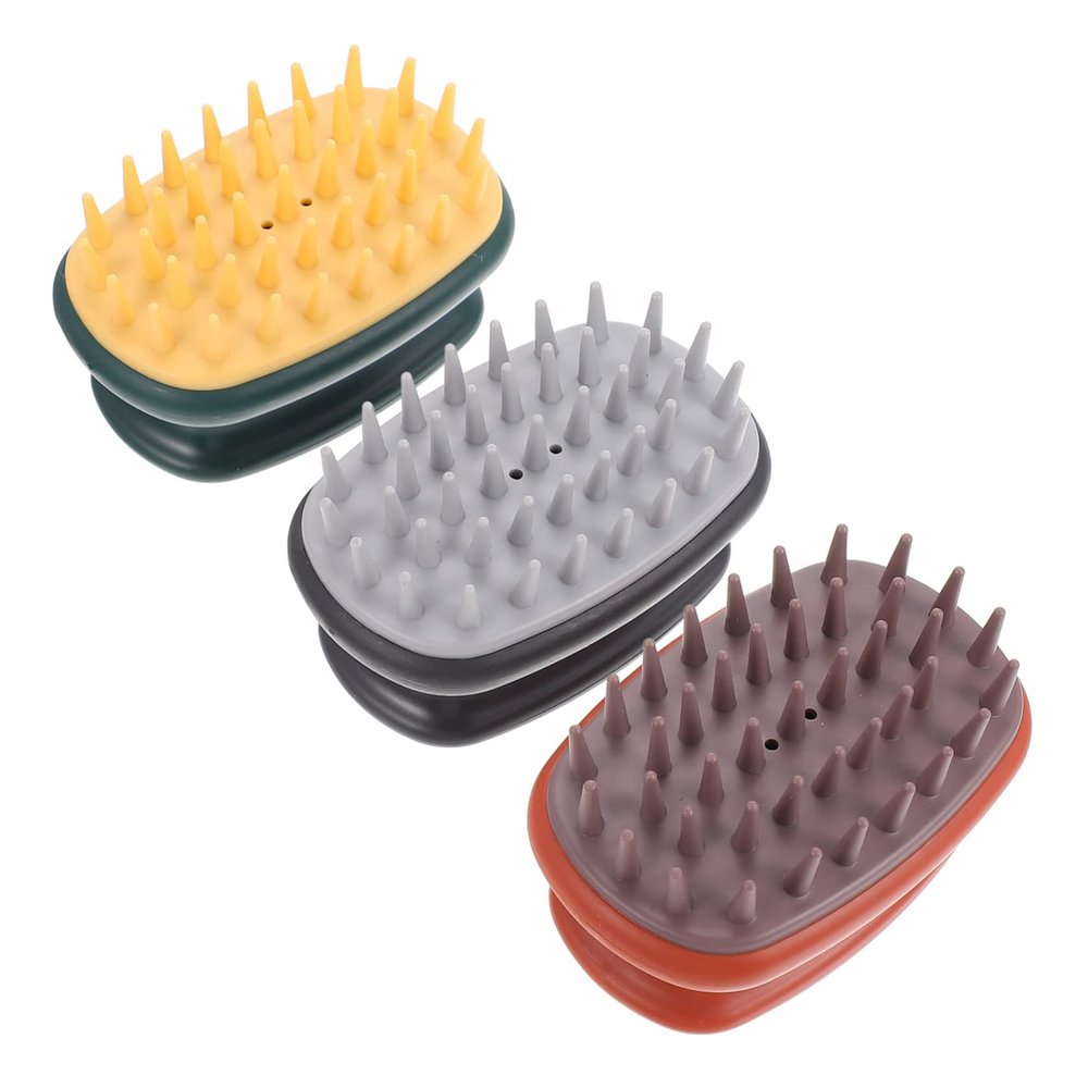 POPETPOP 3-Piece Silicone Scalp Massager Brush Set