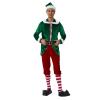 Eghunooye Adult Christmas Elf Costume, Santa's Helper Outfit with Hat, Shoes and Socks (Green Men's 1, XXXL) view 2