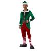 Eghunooye Adult Christmas Elf Costume, Santa's Helper Outfit with Hat, Shoes and Socks (Green Men's 1, XXXL) view 3