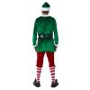Eghunooye Adult Christmas Elf Costume, Santa's Helper Outfit with Hat, Shoes and Socks (Green Men's 1, XXXL) view 4