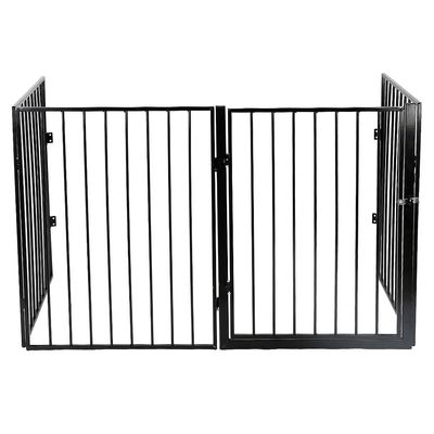 Cannoli Modular Steel Playpen for Dogs, Indoor and Outdoor, Fence Enclosure for Dogs, Rabbits, Rodents and Small Animals (240 x 2.5 x 75 cm)